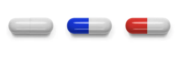 Imagem Realista Vetorial Comprimidos Comprimidos Vitaminas Forma Oval Eps —  Vetores de Stock