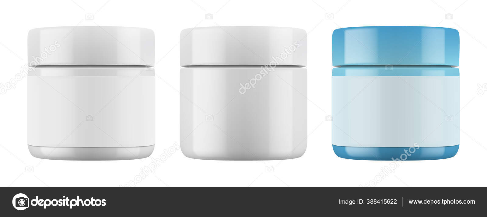 Download Vector Isolated Realistic Jar Mockup Layout Glossy Plastic Packaging Cap Vector Image By C Natalia5988 Vector Stock 388415622