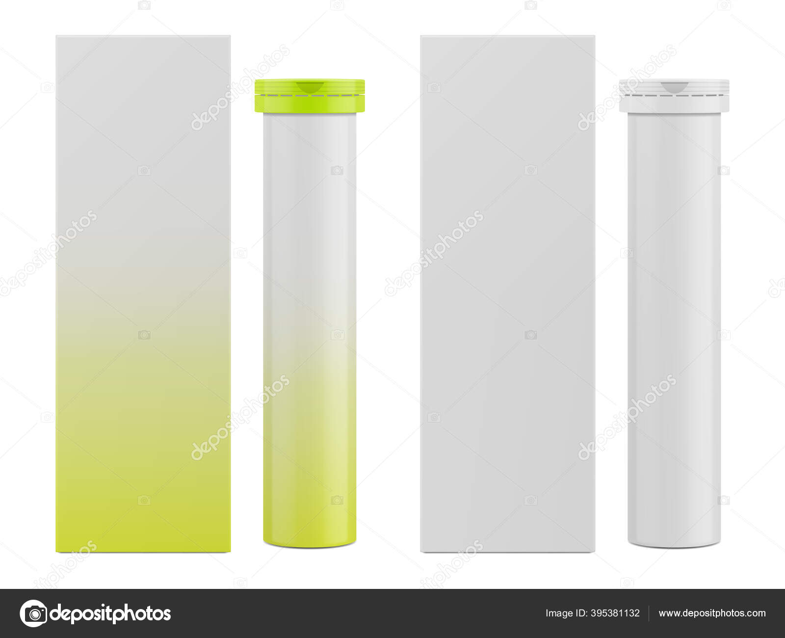 Download Vector Realistic Mockup Blank Rectangular Paper Box Packaging Vitamins Packaging Vector Image By C Natalia5988 Vector Stock 395381132