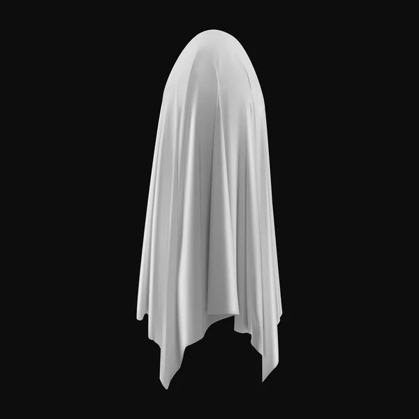 Ghost Een Zwarte Achtergrond Een Kwade Geest Met Een Bekleed — Stockvector