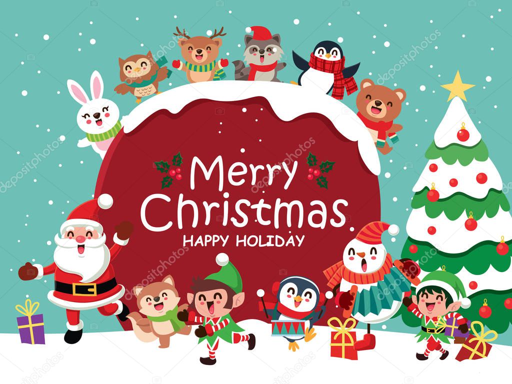 Vettoriale stockVintage Design Poster Natale Con Vettore Pupazzo Neve Renna  Pinguino di ©Donnay #231247946, image size:1024x768