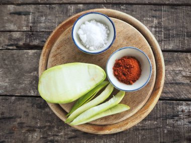 Tuz biber Hint meyve ile tropikal mango