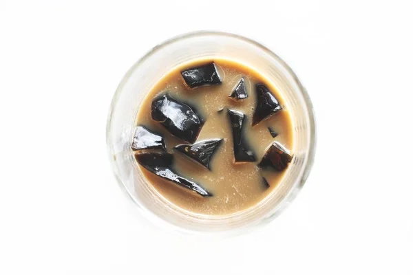 Káva Želé Izolované Bílým Pozadím — Stock fotografie