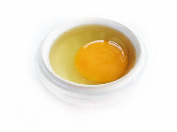 Eggs Bowl Isolated White Background — Stock Photo, Image