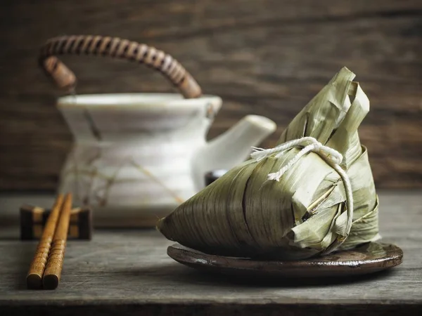 Zongzwith Teh Panas Makanan Cina — Stok Foto