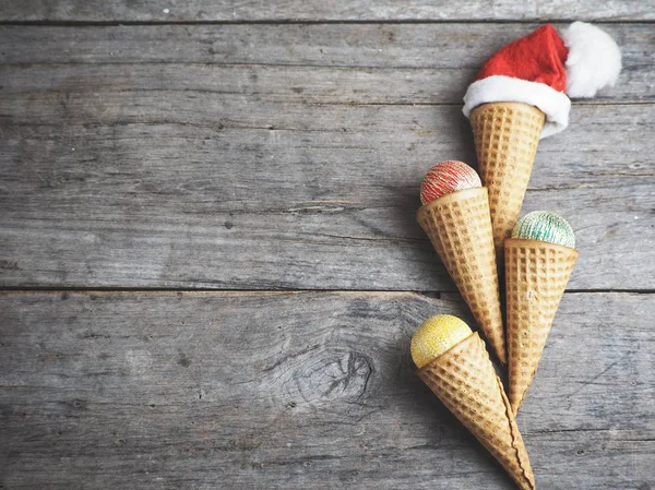 Sombrero Navidad Helado Gofre — Foto de Stock