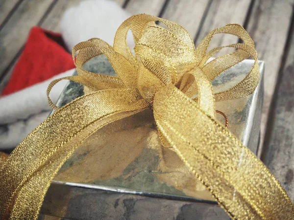 Рождественская Шляпа Подарочная Коробка — стоковое фото