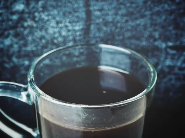 Закрыть Чашку Черного Кофе — стоковое фото