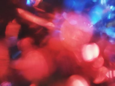 Bokeh mavi kırmızı ve beyaz arka plan veya doku