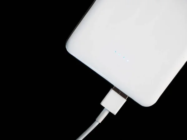 Power Bank Charger Black Background — Stock Photo, Image