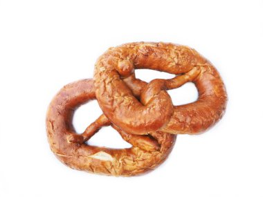 Kurabiye simit izole beyaz arka plan