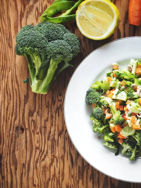 Healthy food fresh broccoli salad