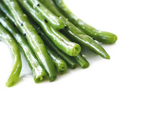 Snap beans isolated white background