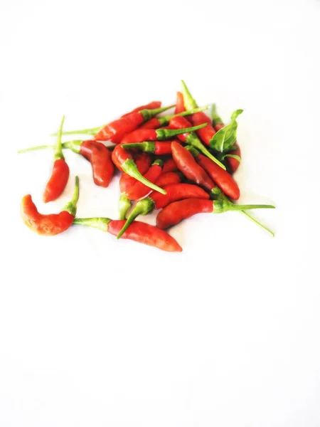 Červená Chilli Thajsko Potravin Izolované Bílé Pozadí — Stock fotografie