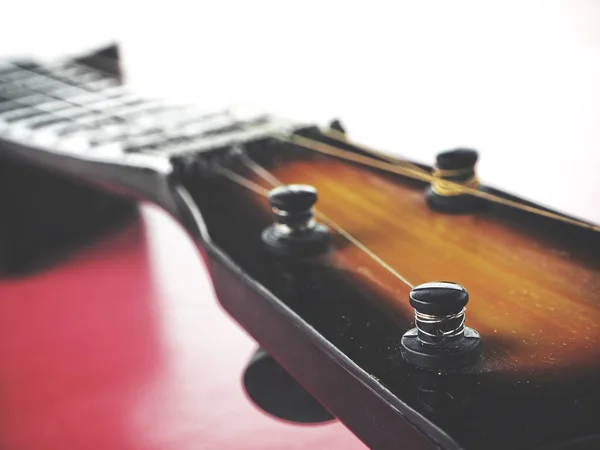 Gitarren Ukulele Auf Rosa Hintergrund — Stockfoto