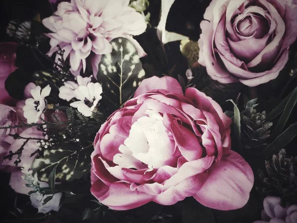 Krásné Růží Umělé Květiny — Stock fotografie