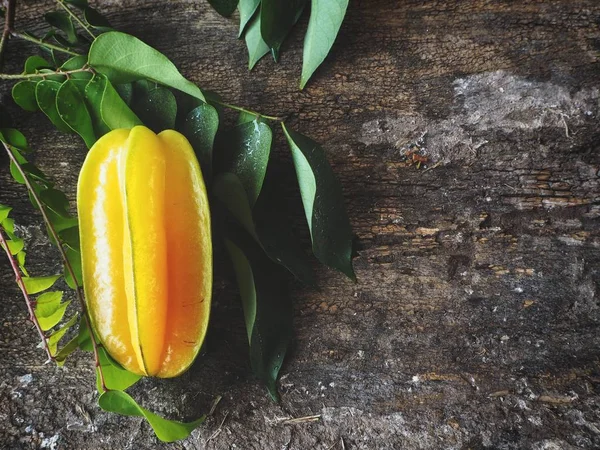 Star Frukt Trä Bakgrund — Stockfoto