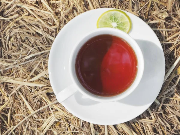 Chá Quente Com Limão — Fotografia de Stock