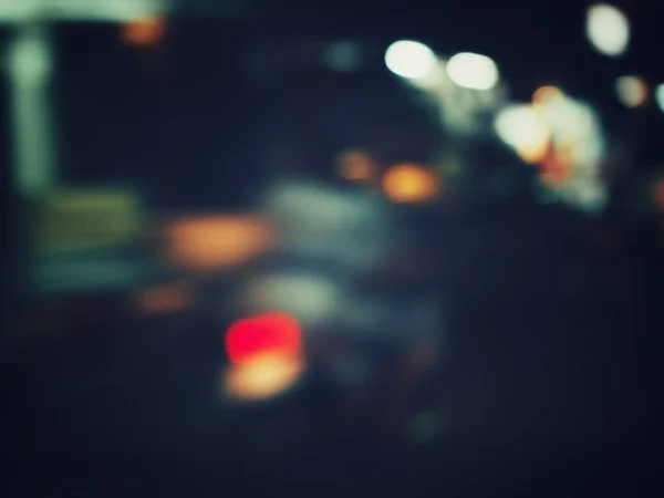 Bokeh Von Auto Der Nacht Unterwegs — Stockfoto
