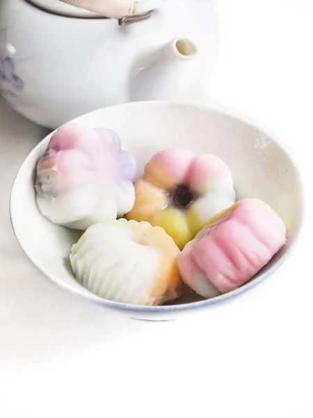 Daifuku Dessert Giapponese Isolato Sfondo Bianco — Foto Stock