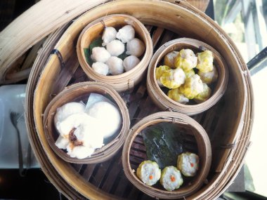 Dumpling Çin yemekleri yakın