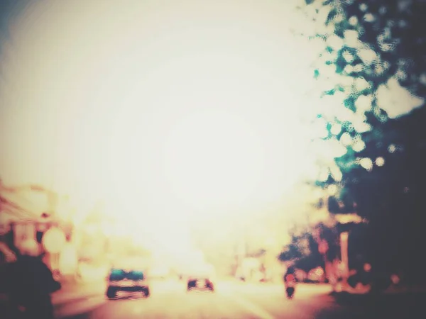 Blurred of car on the road — Stock Photo, Image