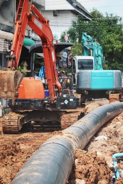 掘削機産業建設 — ストック写真