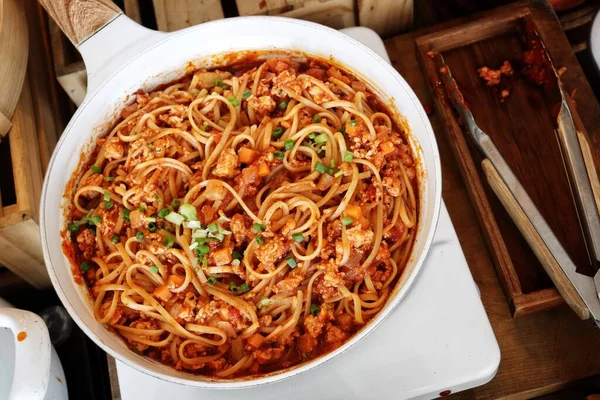 Espaguetis Ingredientes Comida Italiana — Foto de Stock