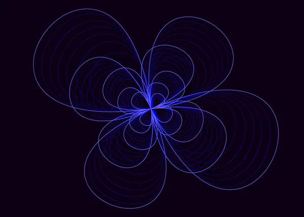 Neon ışık efektli fütüristik çiçek