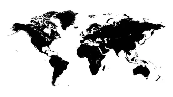 Plano mapa del mundo — Vector de stock