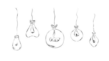 Şık çizilmiş balonlar.