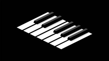 İzometrik klavye piyano.