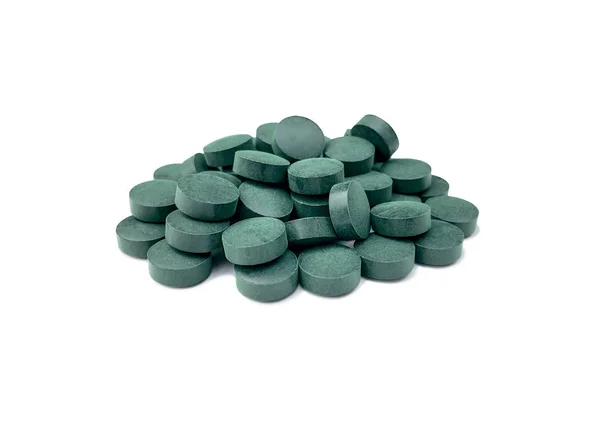 Spirulina in tabletten. — Stockfoto