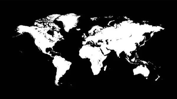 Silhouette carte du monde — Image vectorielle