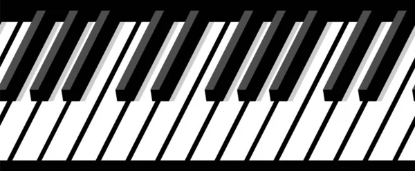 シームレスなピアノキーボード. — ストックベクタ