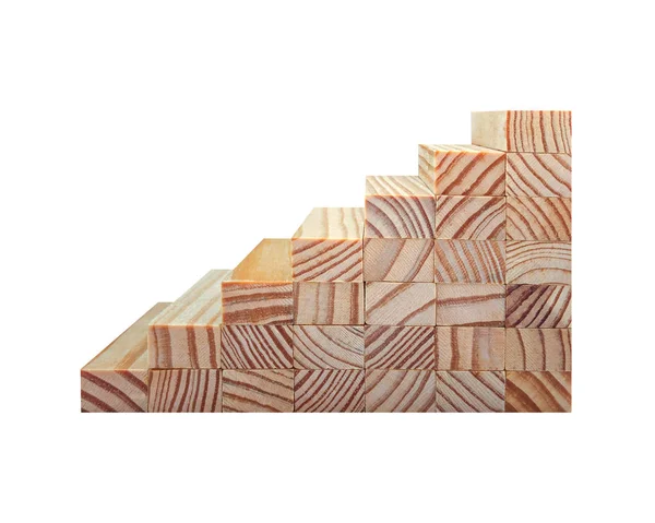 Pyramide Steigleiter Aus Holzblöcken Rätsel Für Ein Brettspiel Einem Turm — Stockfoto