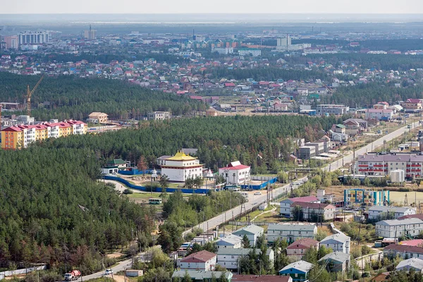 Yakutsk Miasta Yakutia Wiecznej Mróz Jeden Najzimniejszych Miejsc Planecie Letni — Zdjęcie stockowe