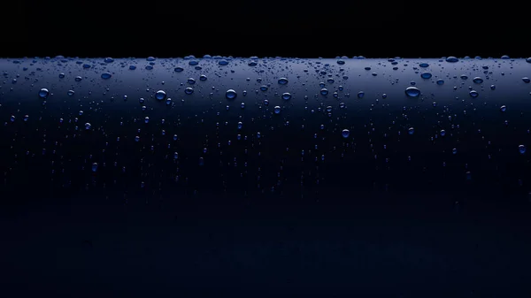 Water drops on a blue background for book cover with copy space