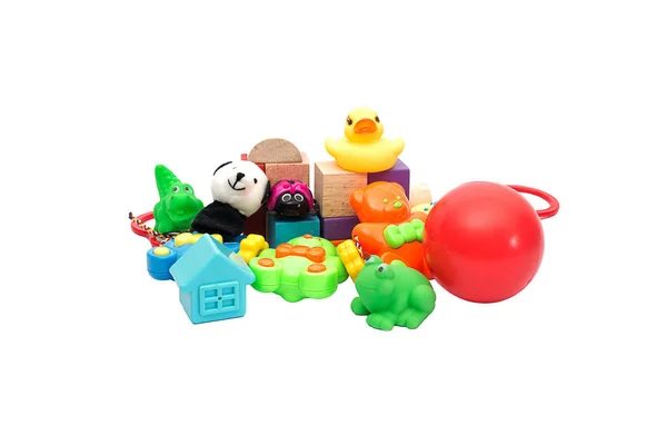 Toys isolate on a white background with Clipping Path — Stock Image Toys Isolate White Background Clipping Path Stock Image