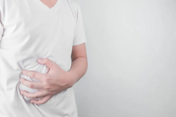 Asya Genç Erkekler Mide Ülseri Acı Çekiyor Gastrit Neden Pylori — Stok fotoğraf