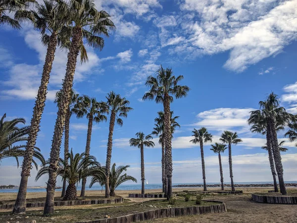 Praia Vazia Cambrils Espanha — Fotografia de Stock