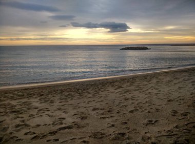Cambrils (İspanya boş beach)