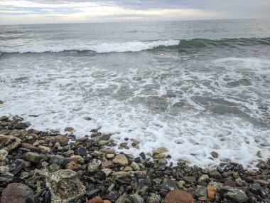 Cambrils (İspanya boş beach)