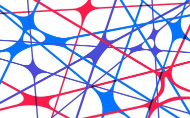 Arka plan. Beyaz zemin üzerinde bağlantılı çizgilerin renk. Vektör çizim.