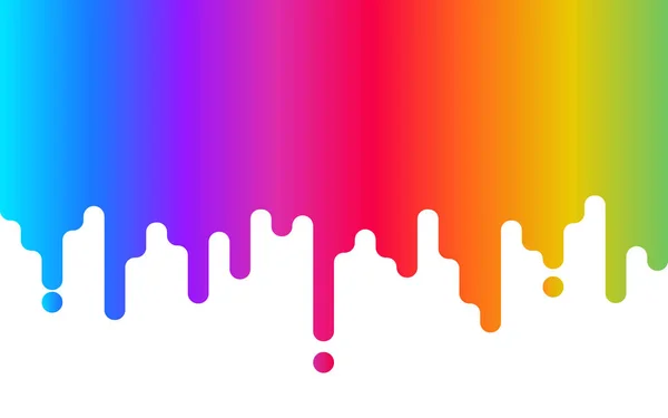 Dripping paint. Rainbow background. Abstract colorful backdrop on white. Color design for website, business card. Vector illustration.