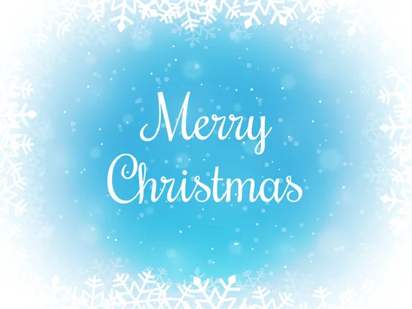 Neşeli Noel bokeh arka plan. Kar ve kar tanesi sınır. Kış zemin. Vektör çizim.