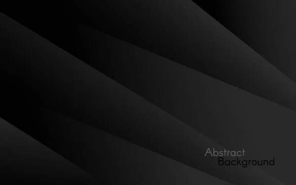 Fondo Oscuro Capas Negras Abstractas Diseño Geométrico Moderno Plantilla Simple — Vector de stock