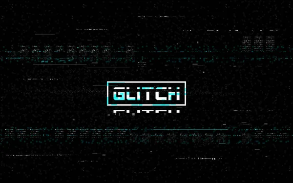 Glitch Vhs 효과가 비디오 소음과 무작위의 템플릿을 되감아 배경에서 콘으로 — 스톡 벡터