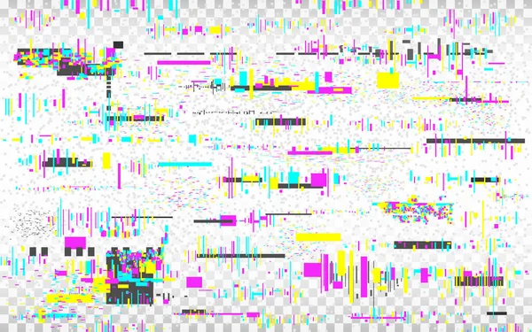 Glitch Vhs Fondo Distorsiones Color Sobre Fondo Transparente Ruido Abstracto — Archivo Imágenes Vectoriales