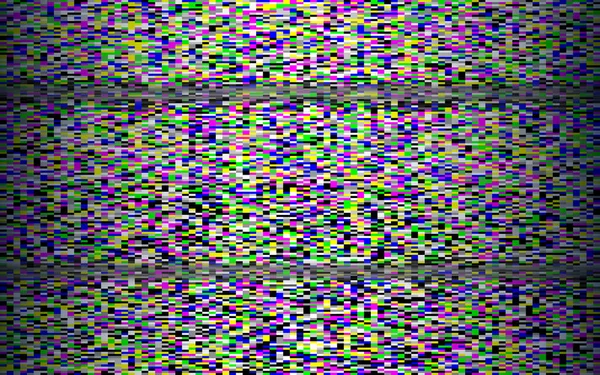 Glitch Pixel Buller Med Vhs Retro Distorsion Analog Videoeffekt Gamla — Stock vektor